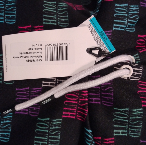 Raffle Wasted Youth ACP Hoodie M/L black/noir - Picture 1 of 2